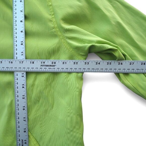 Mycra Pac Now Reversible Full Zip Hidden Hood Rain Jacket Lime Blue Women's S/M - Picture 9 of 12
